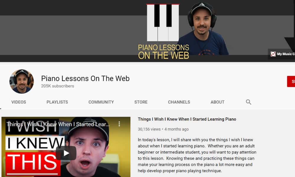 Piano Lessons on the Web
