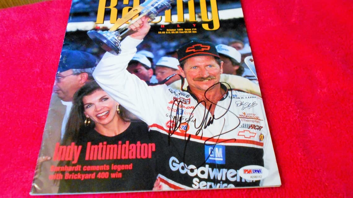 Authenticated Rare Signed Dale Earnhardt Beckett Racing Magazine