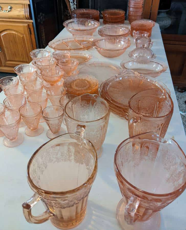 Cherry Blossom Depression Glass Collection