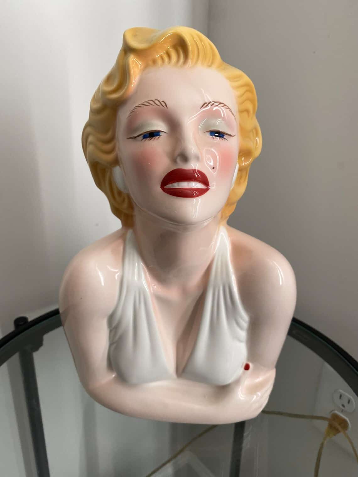 Marilyn Monroe Bust Ceramic Cookie Jar 14”