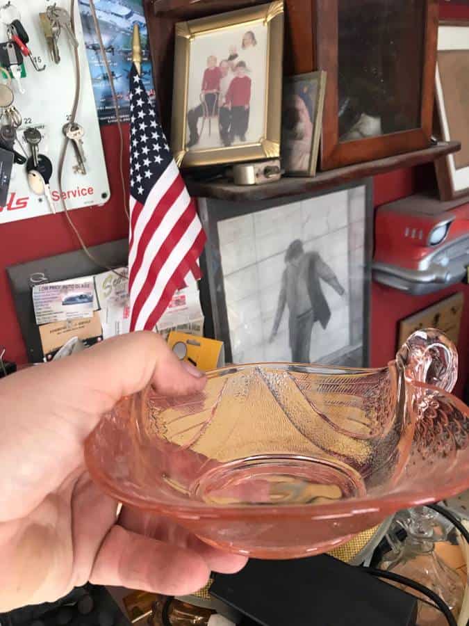 Pink Depression Glass Candy Bowls