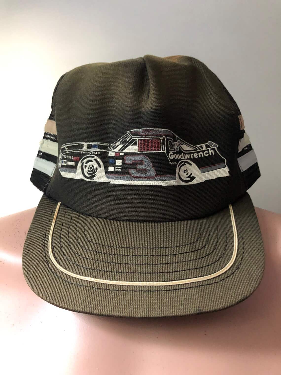 Rare Dale Earnhardt Goodwrench 3-Stripe Mesh Hat 80s
