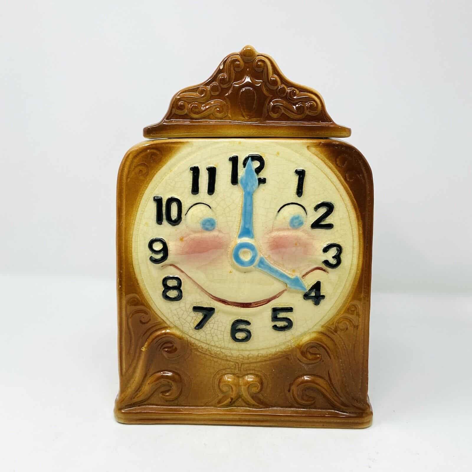 The Old Tick Tock Clock Cookie Jar by Brush