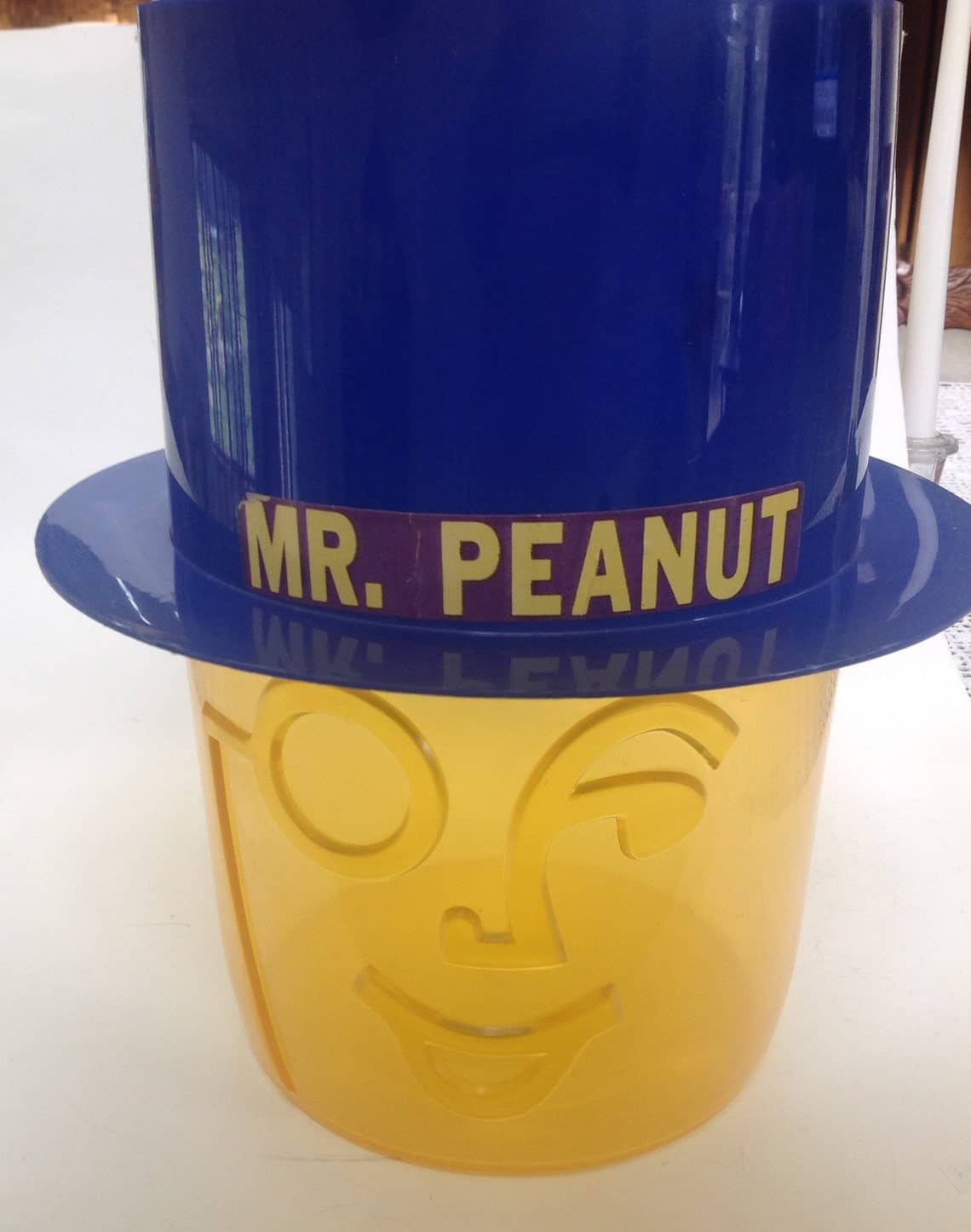 Vintage Planters Mr. Peanut Large Counter Top Display Plastic 12”