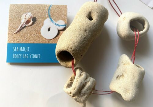 Big Hag Stone Tubes, Natural Holed Beach Stones, Protection Witches