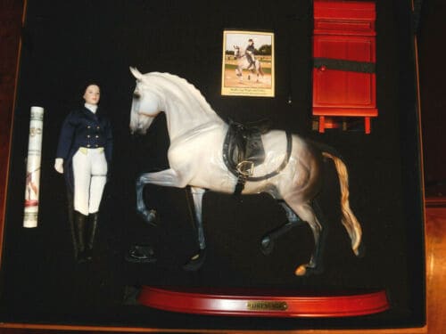 Dressage Horse Limited Edition Collector Heirloom Set, Rose Gray