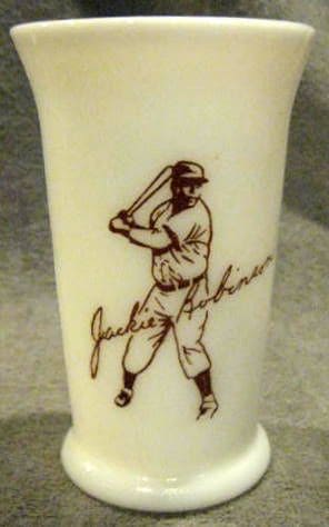 Jackie Robinson baseball glass