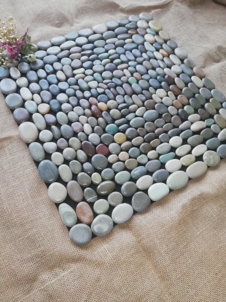 Shore Stone Mat, Grounding, Foot Massage, Pebble Carpet