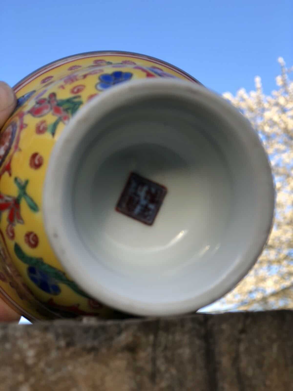 Vintage Chinese Porcelain Qing Guangxu Famille Rose Dragon Bowl