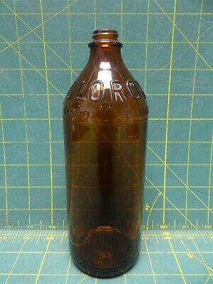 1940s Amber Clorox Vintage Bottle