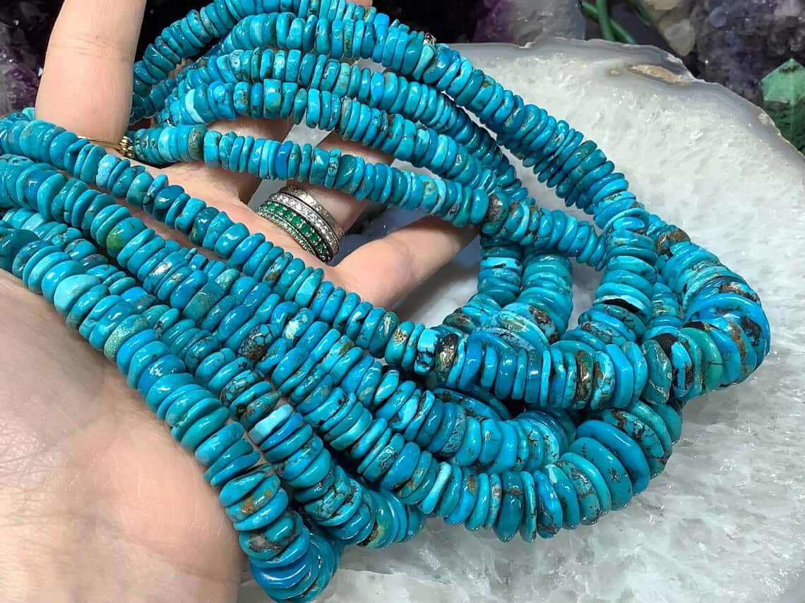 Beautiful Large Natural Turquoise 7-18mm Graduated Gemstone Beads