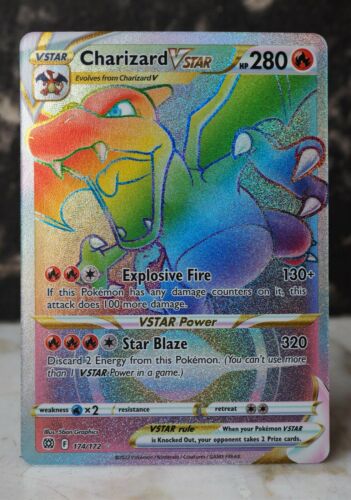 Charizard Vstar Rainbow (Brilliant Stars) #174 - Eng - NM