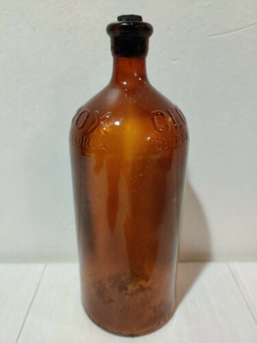 Clorox Amber Brown Embossed Bottle, 16 oz.