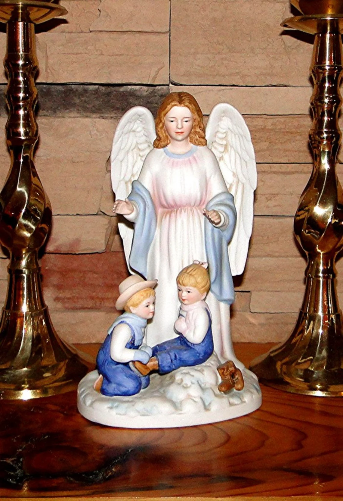 Denim Days Guardian Angel Home Interiors Christmas Figurine 8822