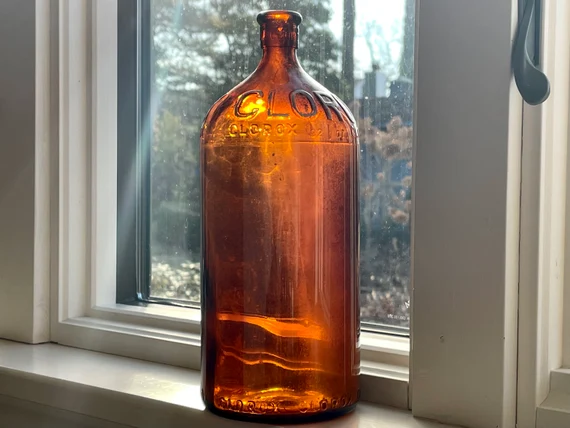 Early 1900s Clorox Embossed Bottle, 32oz