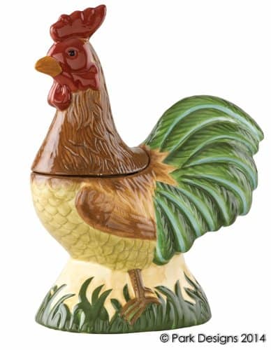Free-range rooster cookie jar