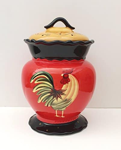 Hand-painted Tuscany French rooster cookie jar