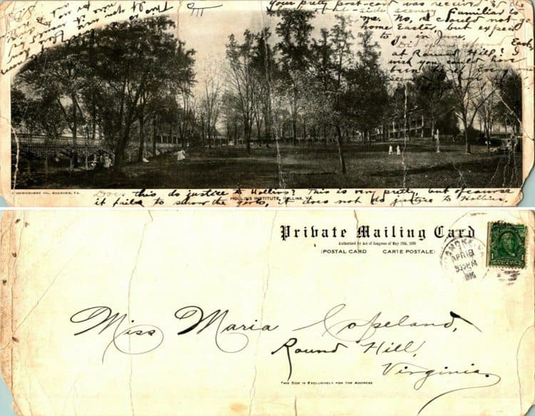 Hollins VA Private Mailing Card