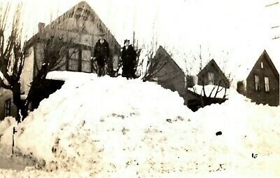 Hubbell Michigan Snow at House Postcard