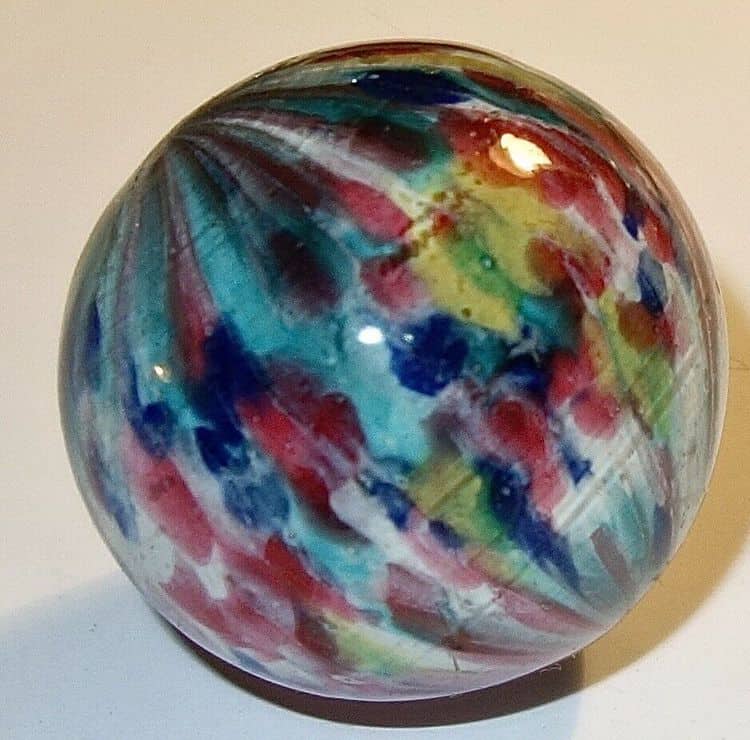 Large multicolor glass marble