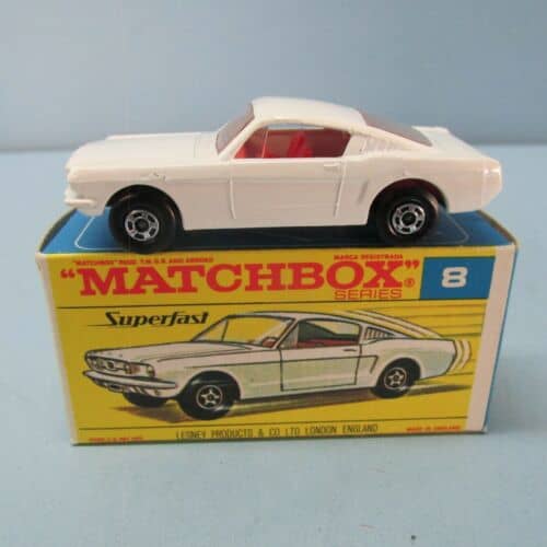 Matchbox Superfast 8A Ford White Rare “F” White Car Box