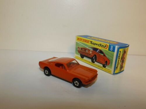 Matchbox Trans. SF no.8-a Ford Mustang Orange Body Red Interior MIB