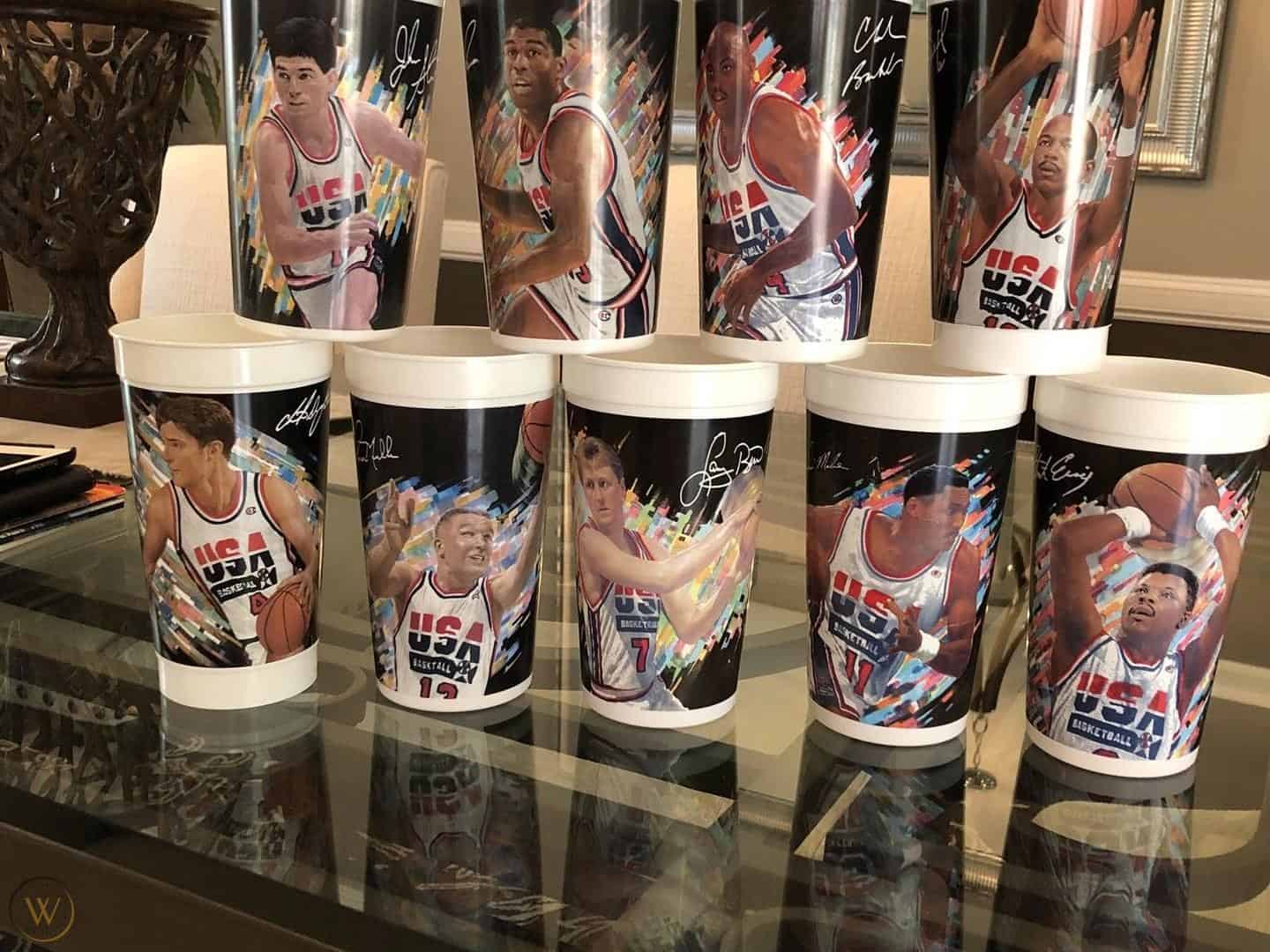 McDonald's 1992 Olympics Dream Team USA Basketball Cups Glasses