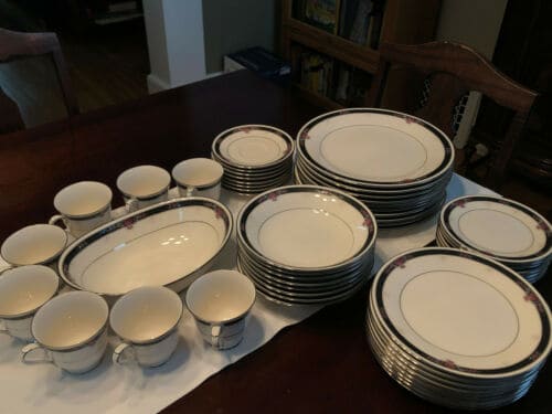 Noritake China, Etienne Pattern, Used in Excellent Condition