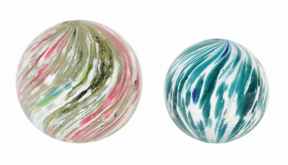 One White-Based and One Ghost Onionskin Marble