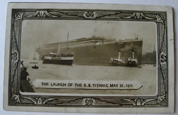 R. M. S Titanic Launch Ticket Postcards