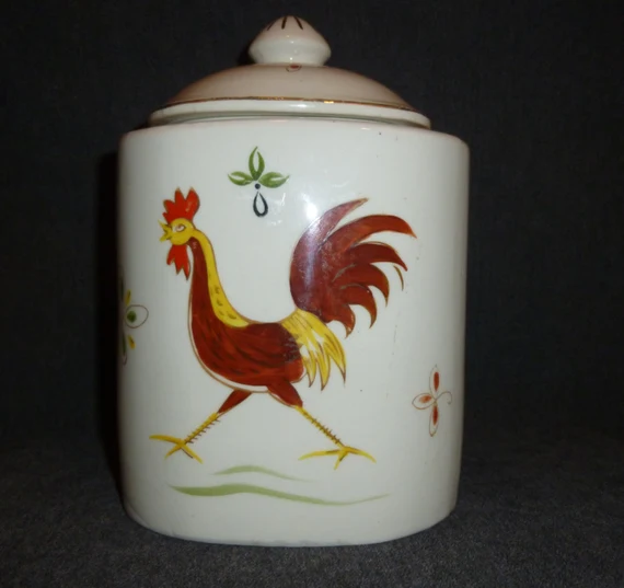 Running rooster cookie jar