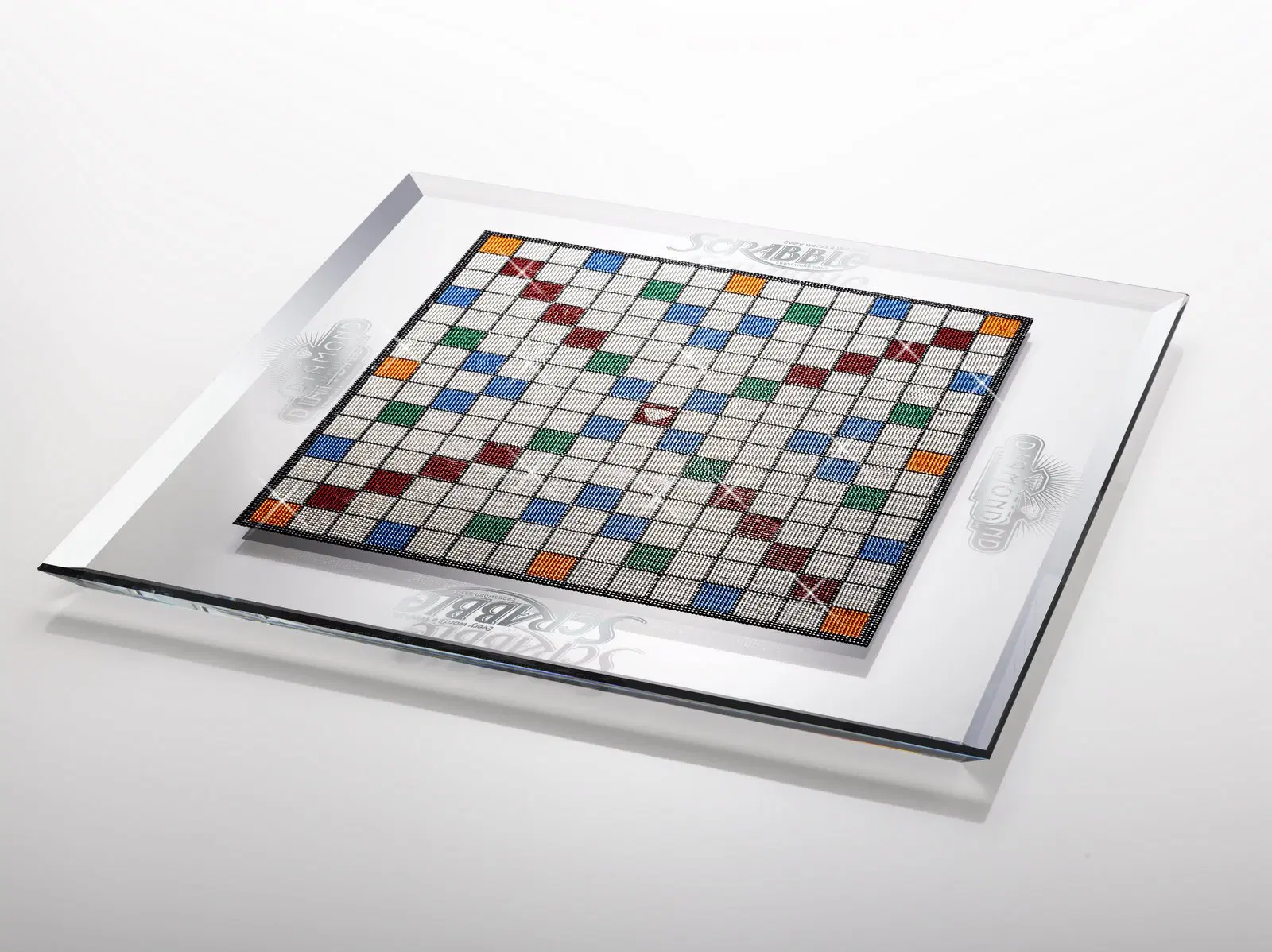Swarovski Scrabble with a crystal-encrusted board