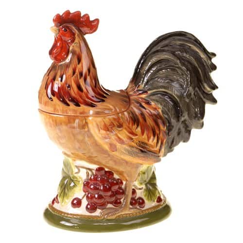 Tuscan 3D rooster cookie jar