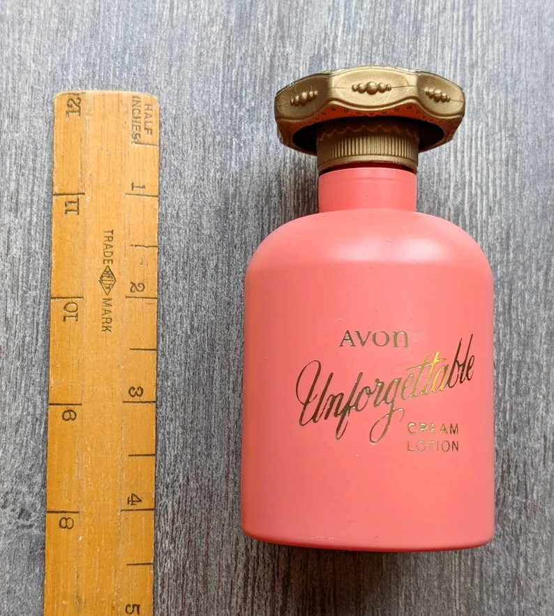 Vintage Avon Unforgettable Cream Lotion, Decorative, Avon Bottle
