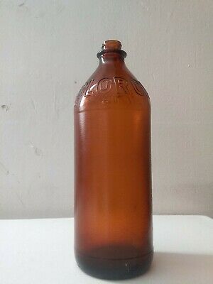 Vintage Clorox Amber Glass Bottle, 32 oz.