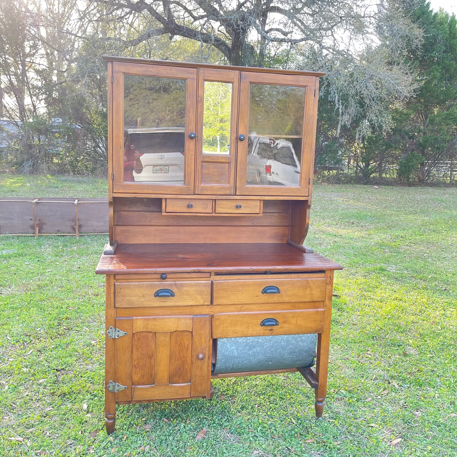 antique hossier cabinet