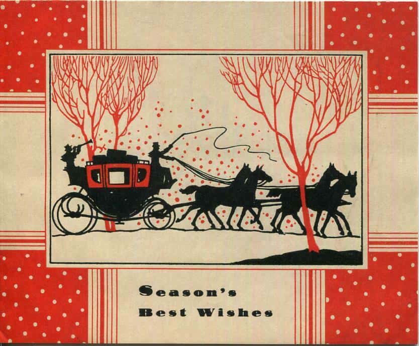 1930s Dr. Henry M. Goodyear Silhouette Christmas Card