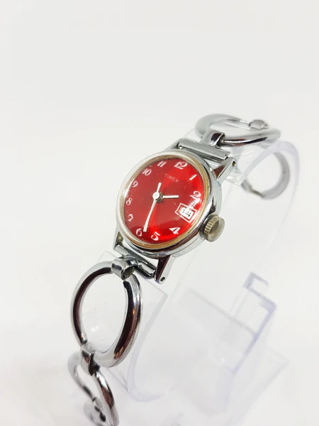 80s Red Dial Timex Watch 