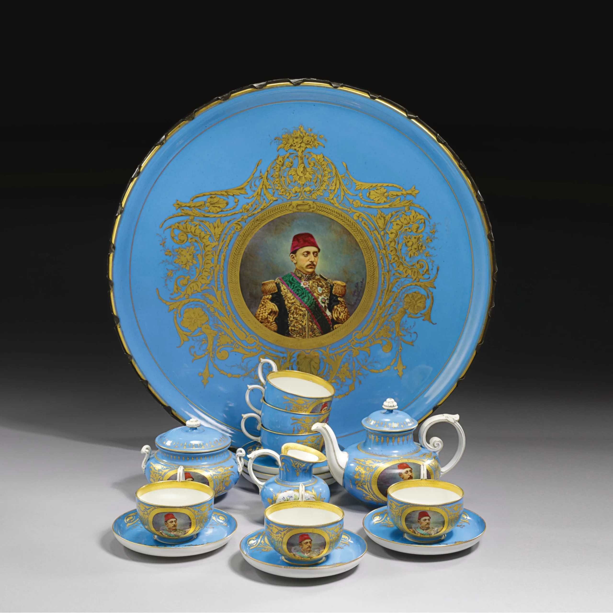 A Sevres tea service commissioned for Ottoman Sultan Murad V