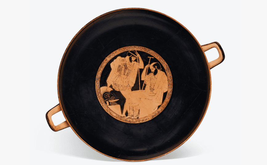 Attic Red-Figured Kylix by Makron and Hieron
