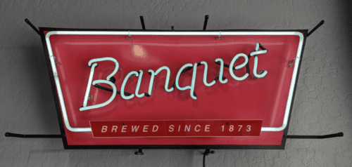 Banquet Coors beer neon sign