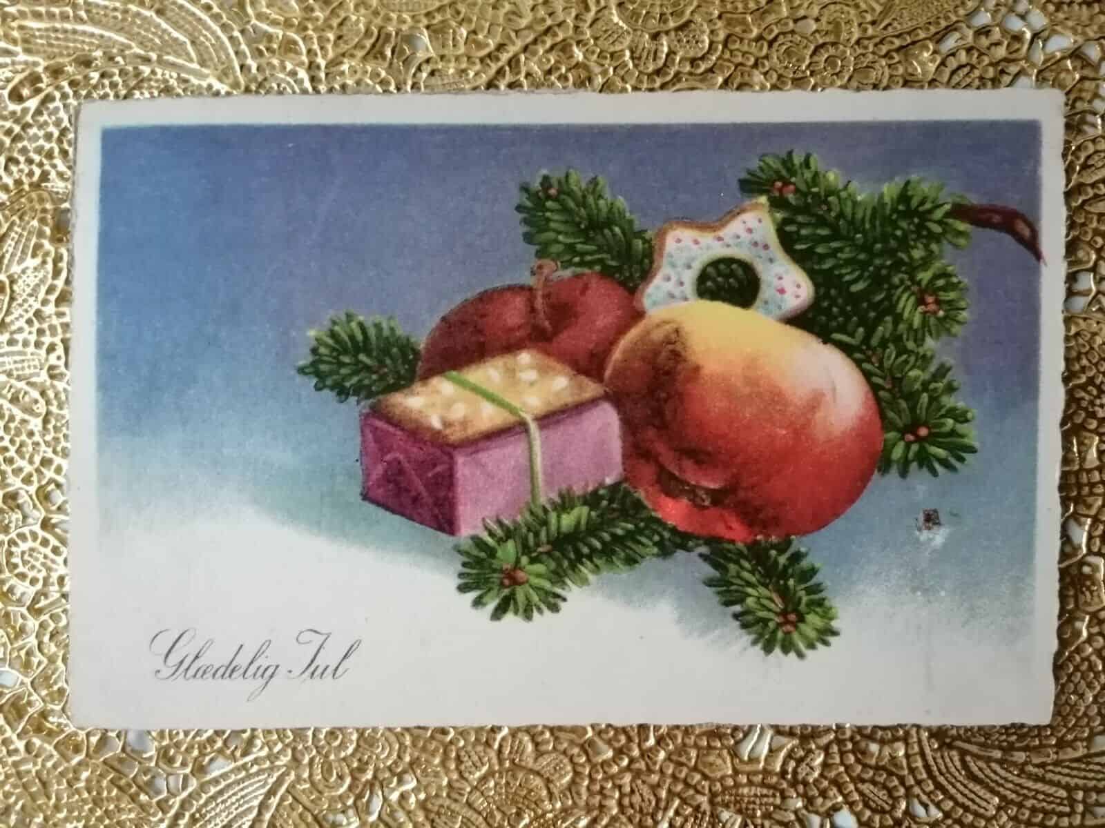 Danish Christmas Card Posted In 1950