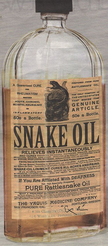 Dr. Hutchinson's Rattlesnake Oil bottle