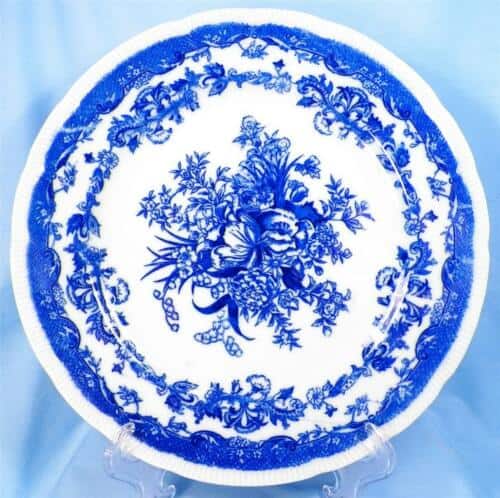 Floral Designs flow blue china