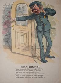 Humorous mid-19th century Brakeman vinegar Valentine card