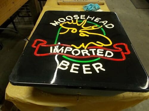 Moosehead imported beer neon sign