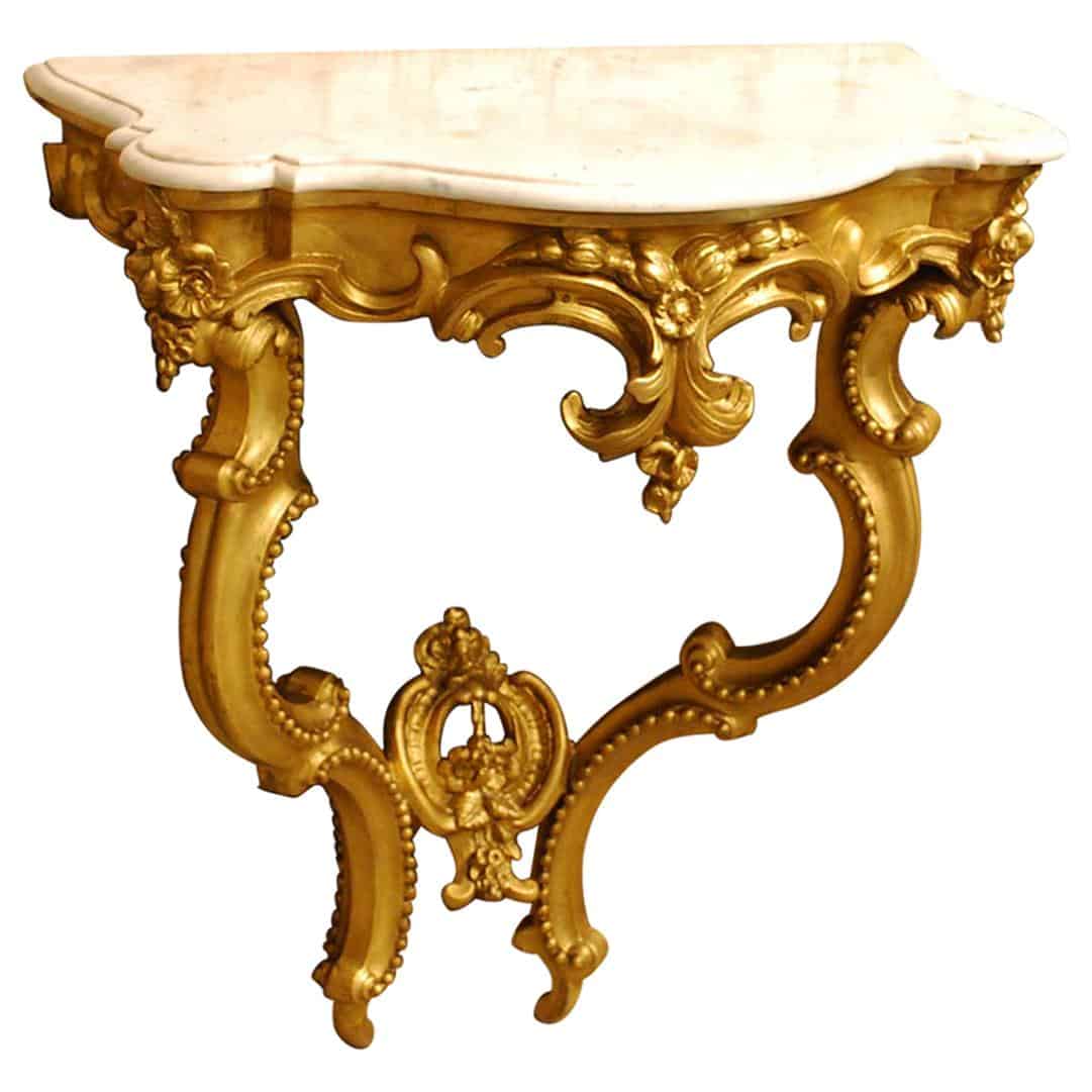 Victorian tables with gilding