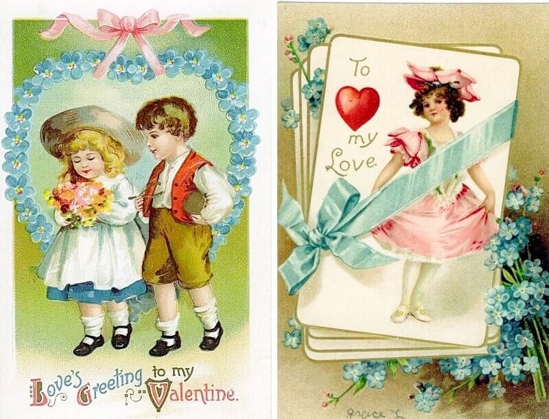 Vintage Valentine Card Types