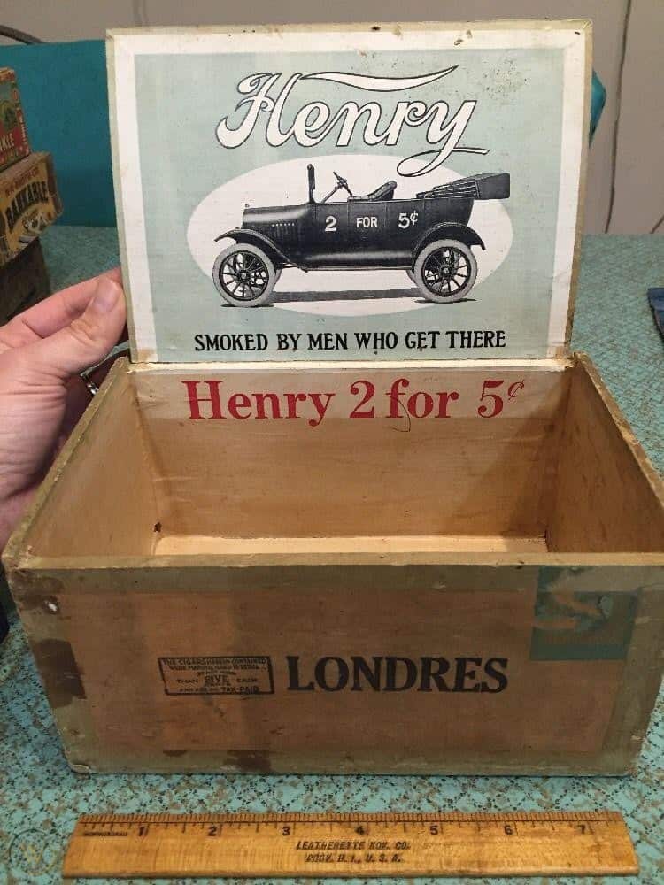 antique Henry Ford cigar box