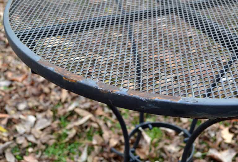 wrought iron patio furniture rust